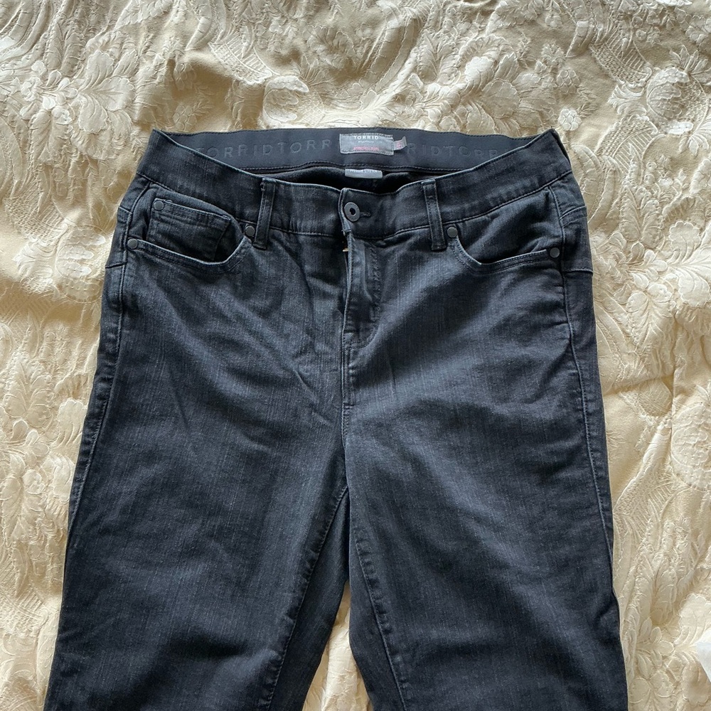 Torrid Black Bombshell Flare Jeans with Stretch